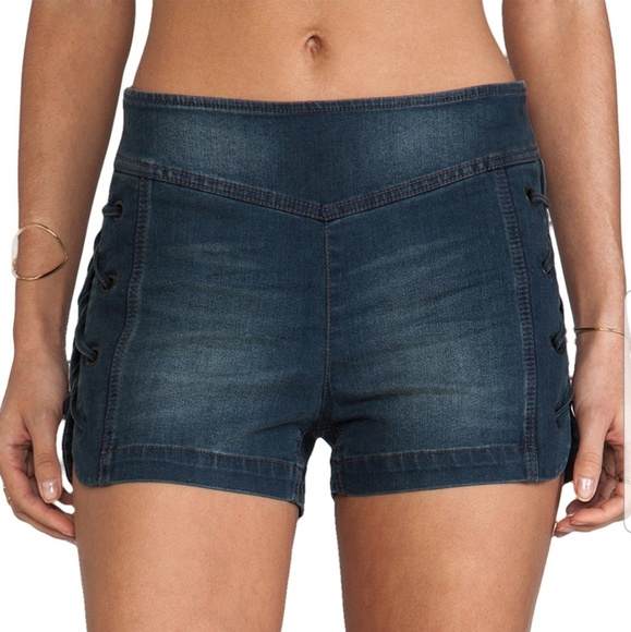 X-TRA PICS Free People High Rise Denim Lace Up - Picture 3 of 8
